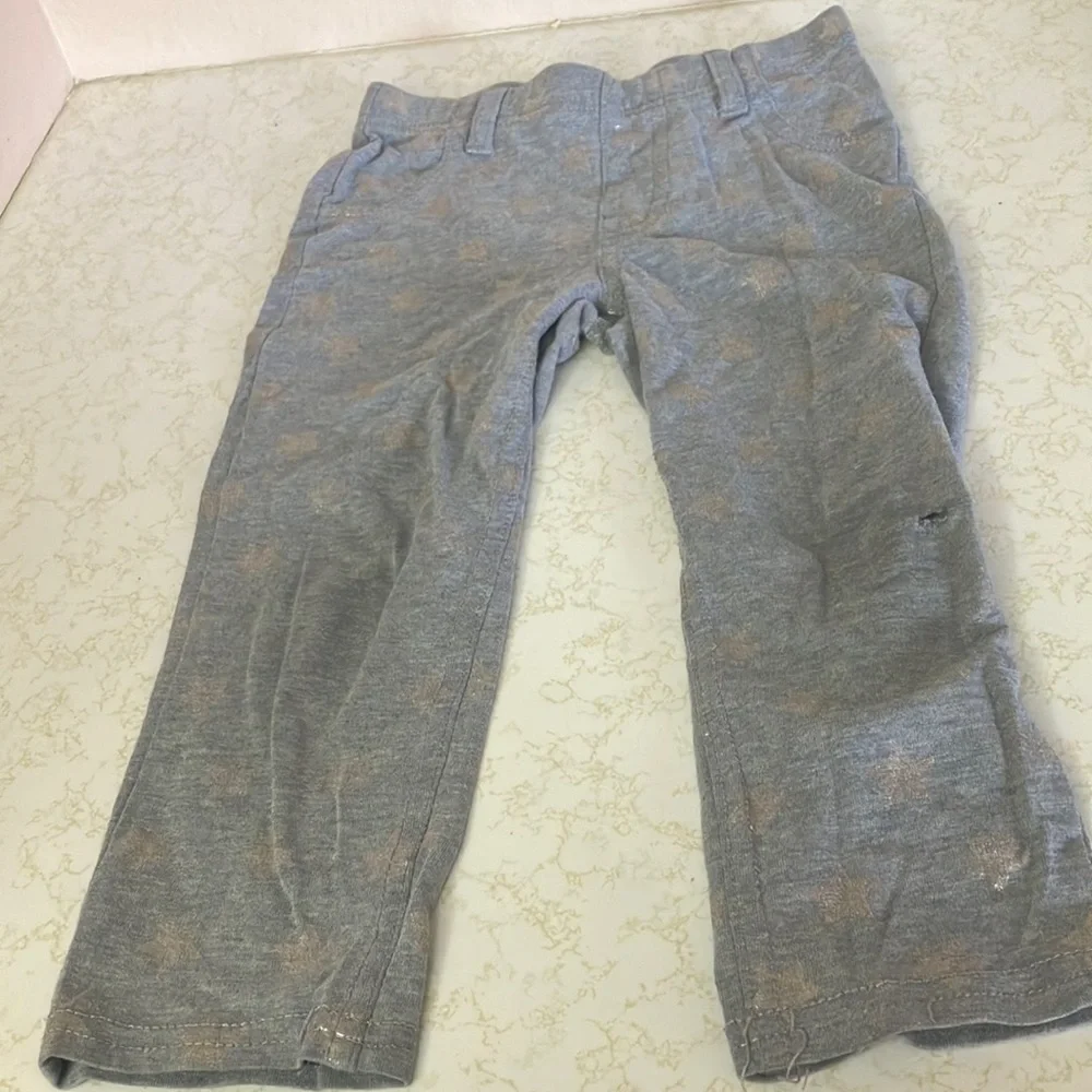 Toddlers Gray Patterned Pants 3t